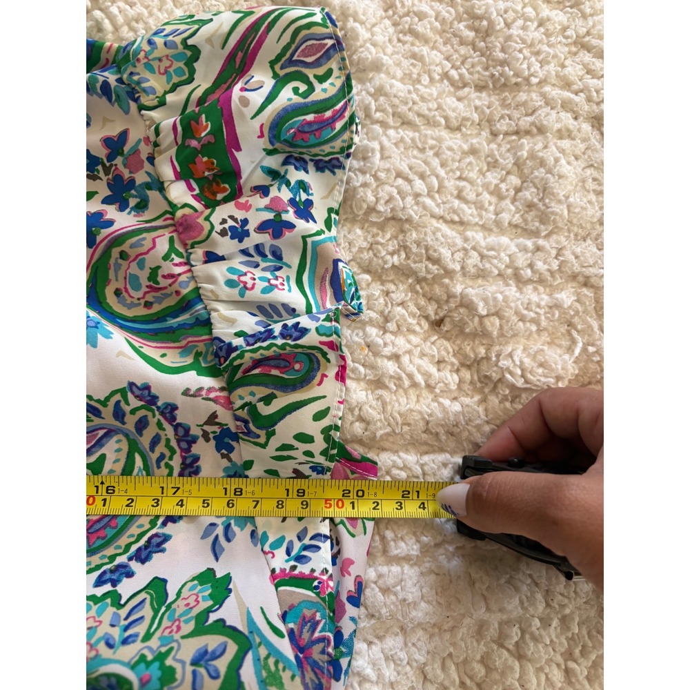 Jodifl Paisley Floral Tiered Ruffle Cap Sleeve Dress Multicolor Women's Size M - Picture 7 of 8